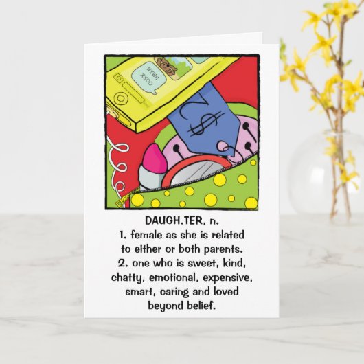 ドーター誕生日グリーティングカユーモアのあるードスイート カード