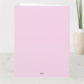 ドーター誕生日フォトコラージュパーソナライズされたピンク カード (裏面)