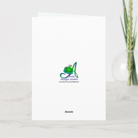 ドーター16th誕生日バタフライガーデンカード カード (裏面)