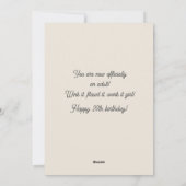 ドーター20th誕生日抽象芸術チキン シーズンカード (裏面)