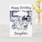 **ドーター**お母さんからの「誕生日愛」 カード (黄色い花)