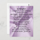 ドーター・ポエム・薄紫・シルク ポストカード (正面/裏面)