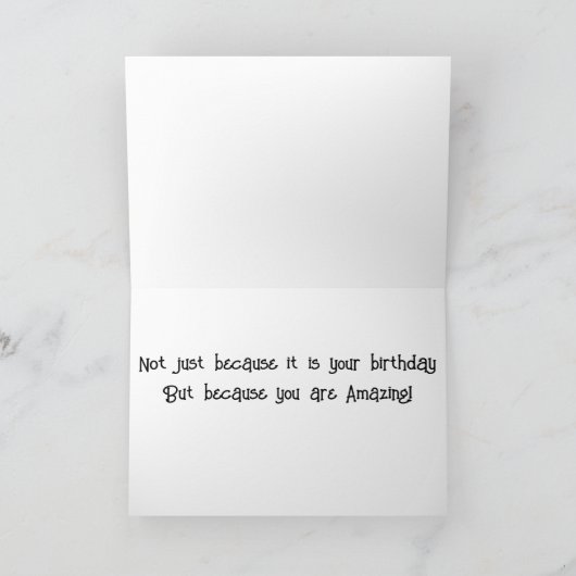 **ドーター**「見る」素晴らし誕生日 カード (内部)