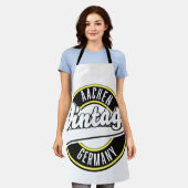 ドーツムントヴィンテージスタイルロゴ、エプロン エプロン (着用した状態)