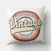 ドーツムントヴィンテージスタイルロゴ、 クッション (裏面)