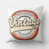 ドーツムントヴィンテージスタイルロゴ、 クッション (正面)