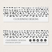 ドーティイヤリングネックレスジュエリーミニディスプレイカード (正面&裏面)