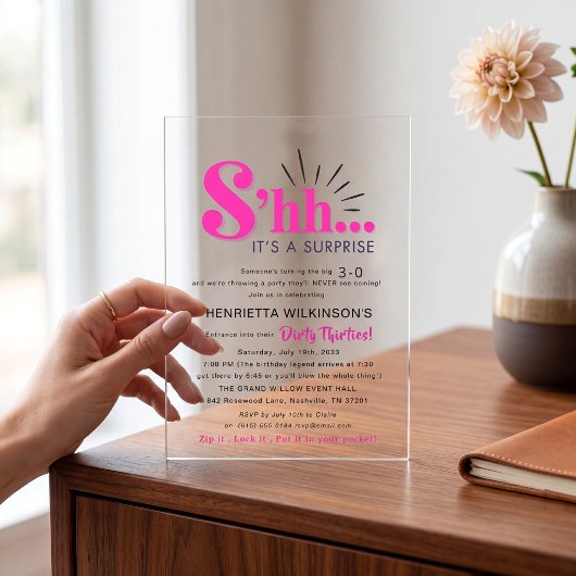 ドーティサーティーズ アクリル アクリル招待状