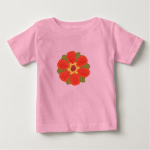 ドーティフラワーベビーツチュボディスーツ ベビーTシャツ