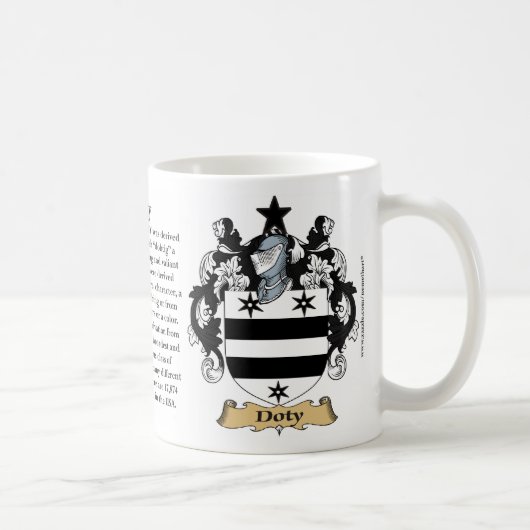 ドーティ、起源、意味および頂上 コーヒーマグカップ (右)