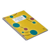 ドーテッドユニバースレトロイエロー、文字ラベル ノートブック (右側)