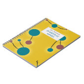 ドーテッドユニバースレトロイエロー、文字ラベル ノートブック (左側)