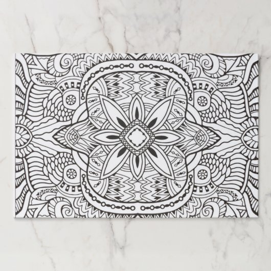 ドードリングパッド – 抽象芸術フローラデザイン ペーパーパッド (正面)