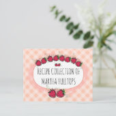 ドードルいちごパーソナライズされたレシピカード ポストカード (スタンド正面)