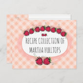 ドードルいちごパーソナライズされたレシピカード ポストカード (正面/裏面)