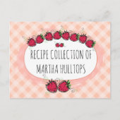 ドードルいちごパーソナライズされたレシピカード ポストカード (正面)