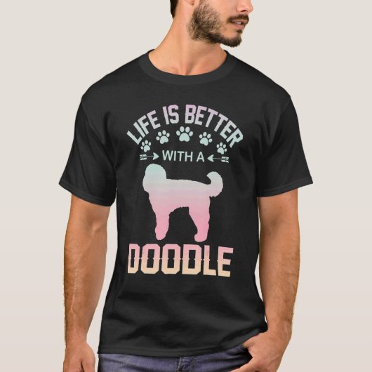 ドードルおもしろい恋人の贈り物アイディア – 人生はより良いウィット Tシャツ (正面)