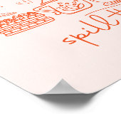 ドードルお洒落お茶、紅茶パーティーキッチンをこぼす ポスター (角)