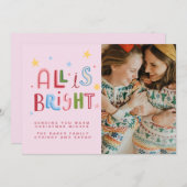 ドードルお洒落オールズブライトホリデーカード 招待状 (正面/裏面)