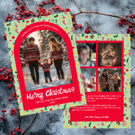 ドードルお洒落クリスマカスタムスArch 5写真 シーズンカード