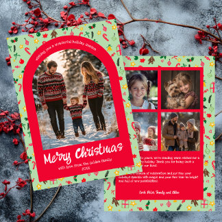 ドードルお洒落クリスマカスタムスArch 5写真 シーズンカード