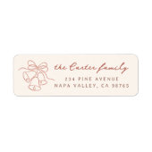 ドードルお洒落クリスマスベルズの家族の名前 ラベル (正面)