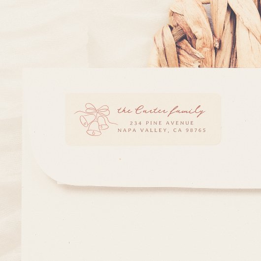 ドードルお洒落クリスマスベルズの家族の名前 ラベル