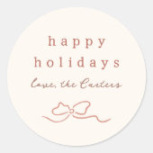 ドードルお洒落クリスマスボウ ラウンドシール (正面)