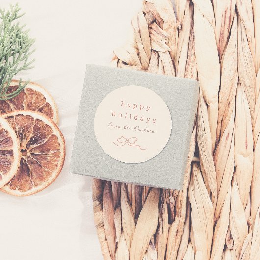 ドードルお洒落クリスマスボウ ラウンドシール