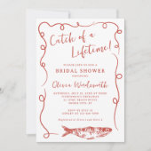 ドードルお洒落コースタルサーディンブライダルシャワー 招待状 (正面)