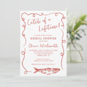 ドードルお洒落コースタルサーディンブライダルシャワー 招待状 (スタンド正面)