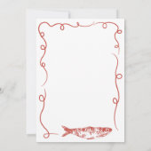 ドードルお洒落コースタルサーディンブライダルシャワー 招待状 (裏面)