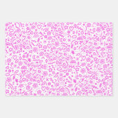 ドードルお洒落ズカラフルラッピング紙 ラッピングペーパーシート (正面)