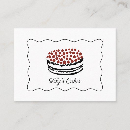 ドードルお洒落ズケーキベーカー仕出し名刺 名刺 (正面)