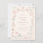 ドードルお洒落ツお気に入りののクリスマスパーティー 招待状 (正面)