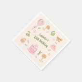 ドードルお洒落ハンドドロー誕生日パーティー スタンダードカクテルナプキン (角)