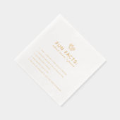 ドードルお洒落ハートおもしろいファクト 箔ナプキン (右)