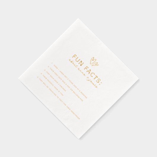 ドードルお洒落ハートおもしろいファクト 箔ナプキン (右)