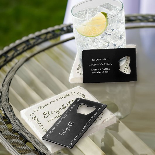 ドードルお洒落ハート縁ど任意のカラーグロムスマン クレジットカード栓抜き