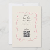 ドードルお洒落バレンタインブライダルシャワー 招待状 (裏面)