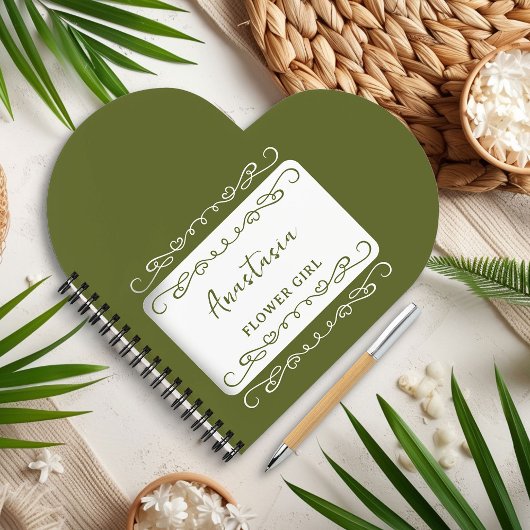 ドードルお洒落パッド任意の色の花の女の子 ノートブック