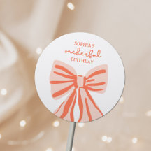 ドードルお洒落ピンクボウガール1st誕生日