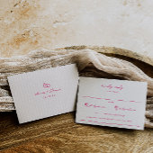 ドードルお洒落ピンク結婚ズ 出欠カード