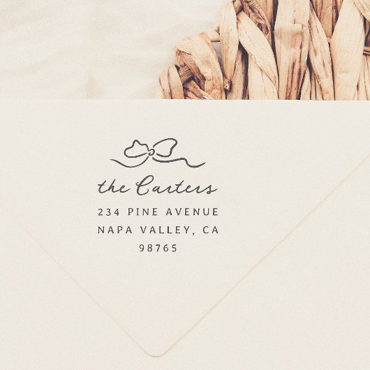 ドードルお洒落ボウファミリーネーム差出人住所 セルフインキングスタンプ