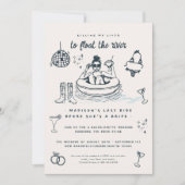 ドードルお洒落リバーフロートバチェロレッテ週末 招待状 (正面)