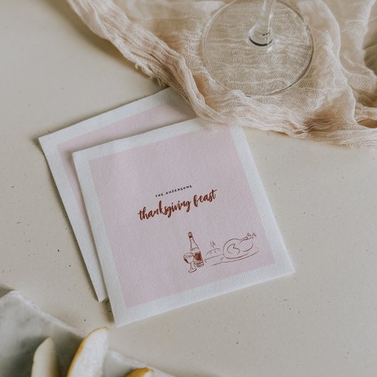 ドードルお洒落ー | 感謝祭ディナーパーティー スタンダードカクテルナプキン