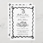 ドードルお洒落ー | 秋インラブブライダルシャワー 招待状 (正面/裏面)