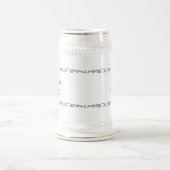 ドードルお洒落白黒の結婚披露宴 ビールジョッキ (中央)