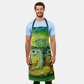 ドードルからデジタルへの鳥の生物 エプロン (着用した状態)