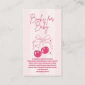 ドードルさくらんぼトップ赤ちゃんシャワー本ベビー エンクロージャーカード (正面)